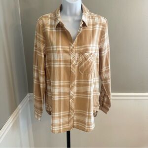Gap Women's‎ Soft Cotton Relaxed Fit Button Up Flannel Shirt Size Small -New